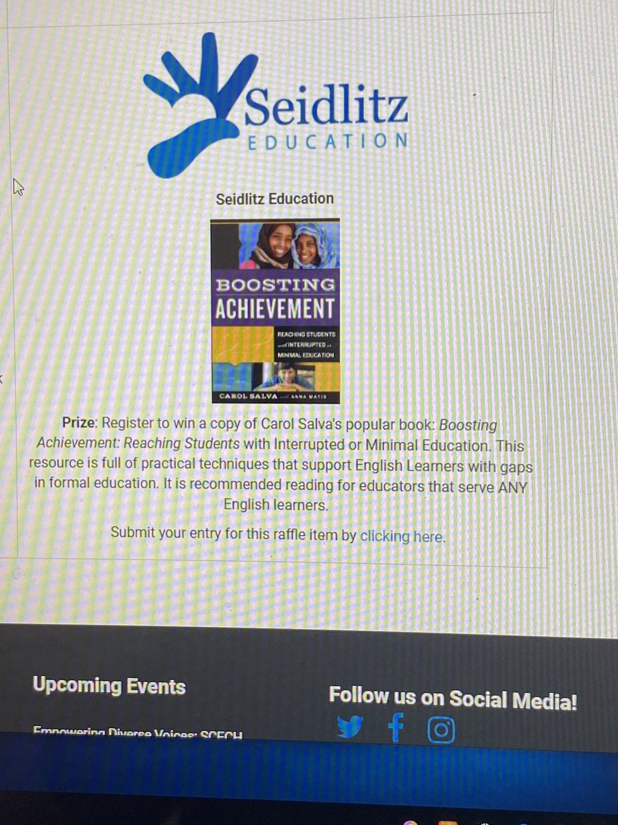 DrKoz13's tweet photo. @MsSalvac is live at 12:45 for registered #mitesol2020 attendees! Enter to win her book at the virtual exhibitors' hall! https://t.co/QpJobLS9FE