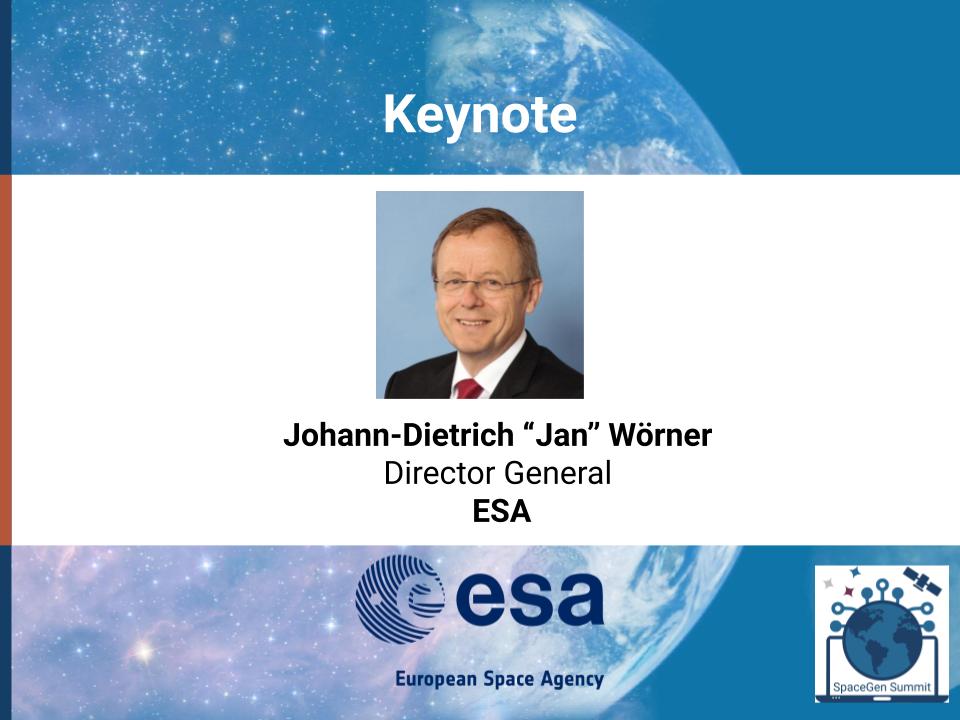 SGAC's tweet photo. Day 3 of the #SpaceGenSummit starts in ⌚️T-1 Hour⌚️

We have two livestreamed keynotes today. The first is with a fan favorite: @janwoerner, Director General @esa!

Join us live on YouTube at 1PM EST: https://t.co/V4HDHIAGtV

#SGS2020 #SpaceGen #SpaceGenSummit https://t.co/zjVDjAH3xp