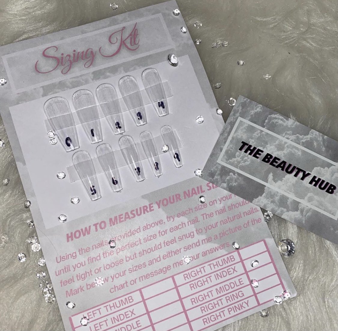 TheBeautyHub_UK's tweet photo. THE BEAUTY HUB’s Sizing kit is an easy alternative rather than using our guide 💅🏼
ONLY £5 and includes 1st class shipping/ shipped the day you order 💖
DM ME NOW TO PURCHASE A SIZING KIT
#pressonnails #pressonnailsuk #nailtech #nailtechuk #smallbusiness #nails https://t.co/4XWYddhMye