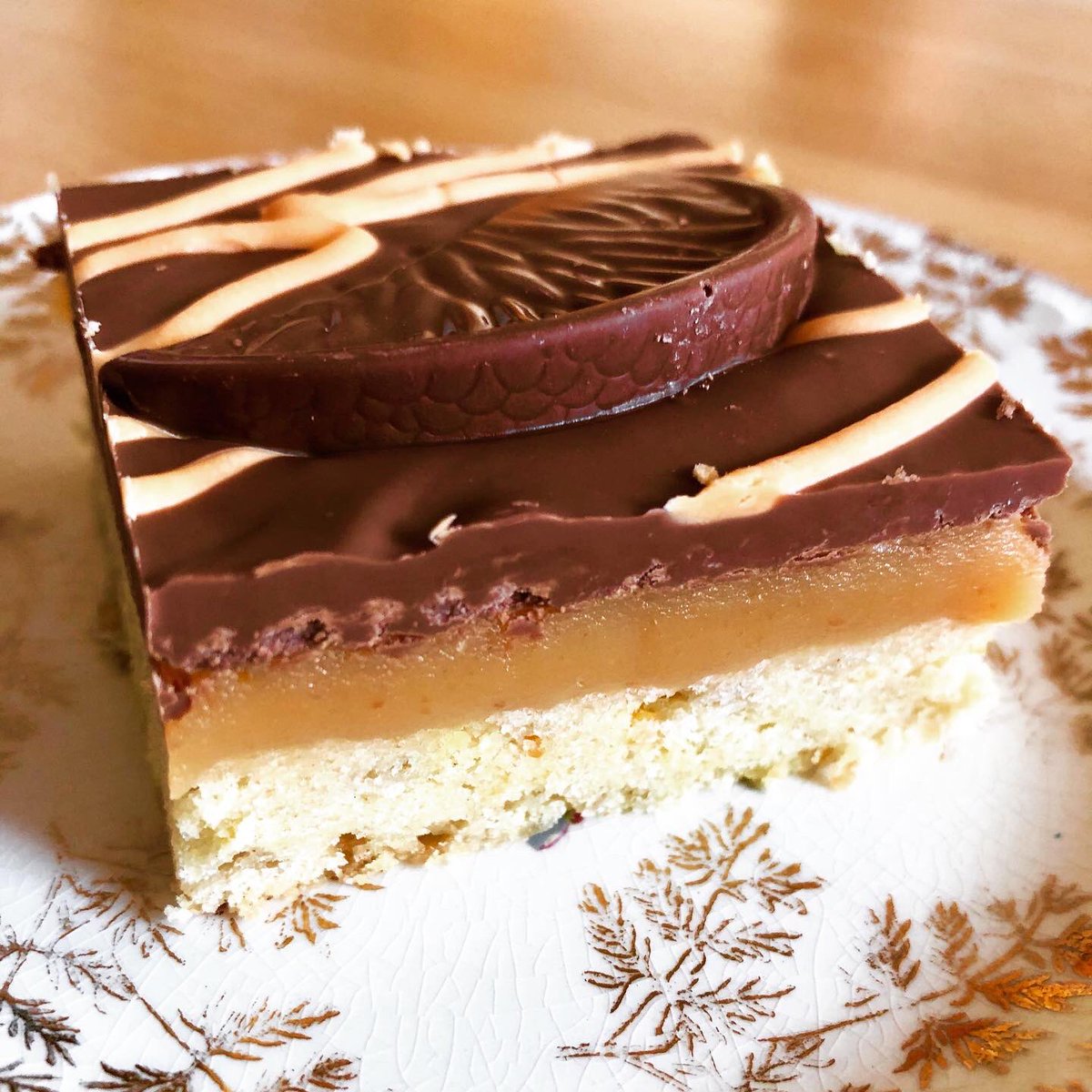 Terry’s Chocolate Orange Millionaire Shortbread. It will be in the shop tomorrow #wetheral #supportlocal