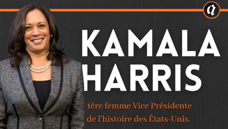 Mediavenir's tweet photo. 🇺🇸 URGENT - Kamala #Harris devient la première femme Vice-Présidente de l’histoire des États-Unis suite à l’élection de Joe #Biden. #ElectionResults2020 #Election2020 https://t.co/GcOpCpqoFj