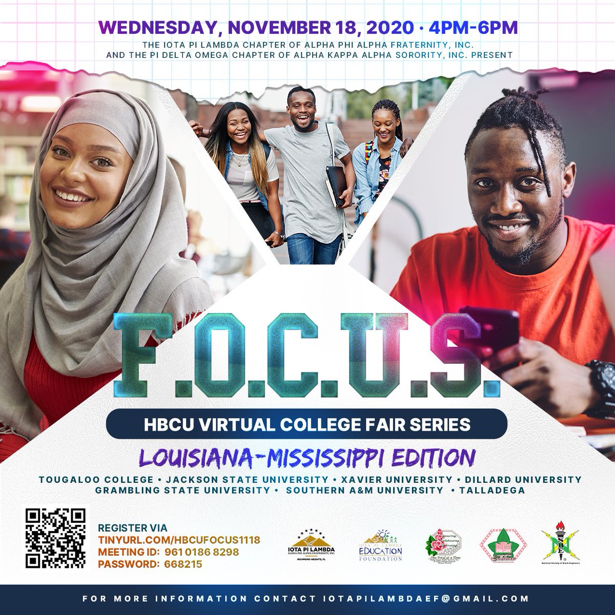 IPL1906's tweet image. Attention @miamischools juniors and seniors! Join @ipl1906 @MIAMIAKAS for our November F.O.C.U.S. HBCU Virtual College Fair Session. Register in advance, tinyurl.com/hbcufocus1118
#FocusHBCU @alphasouth1906 #gotohighschoolgotocollege @apa1906network @ffac1906