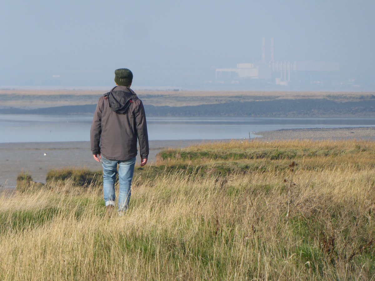 There's an obvious echo of  @RobGMacfarlane's explorations of the peri-industrial Essex coast and countryside on the opposite shore of the Thames estuary, because the marshlands and wildlife are backgrounded by the heavy industry of the hulking, maligned isles of Grain and Sheppey