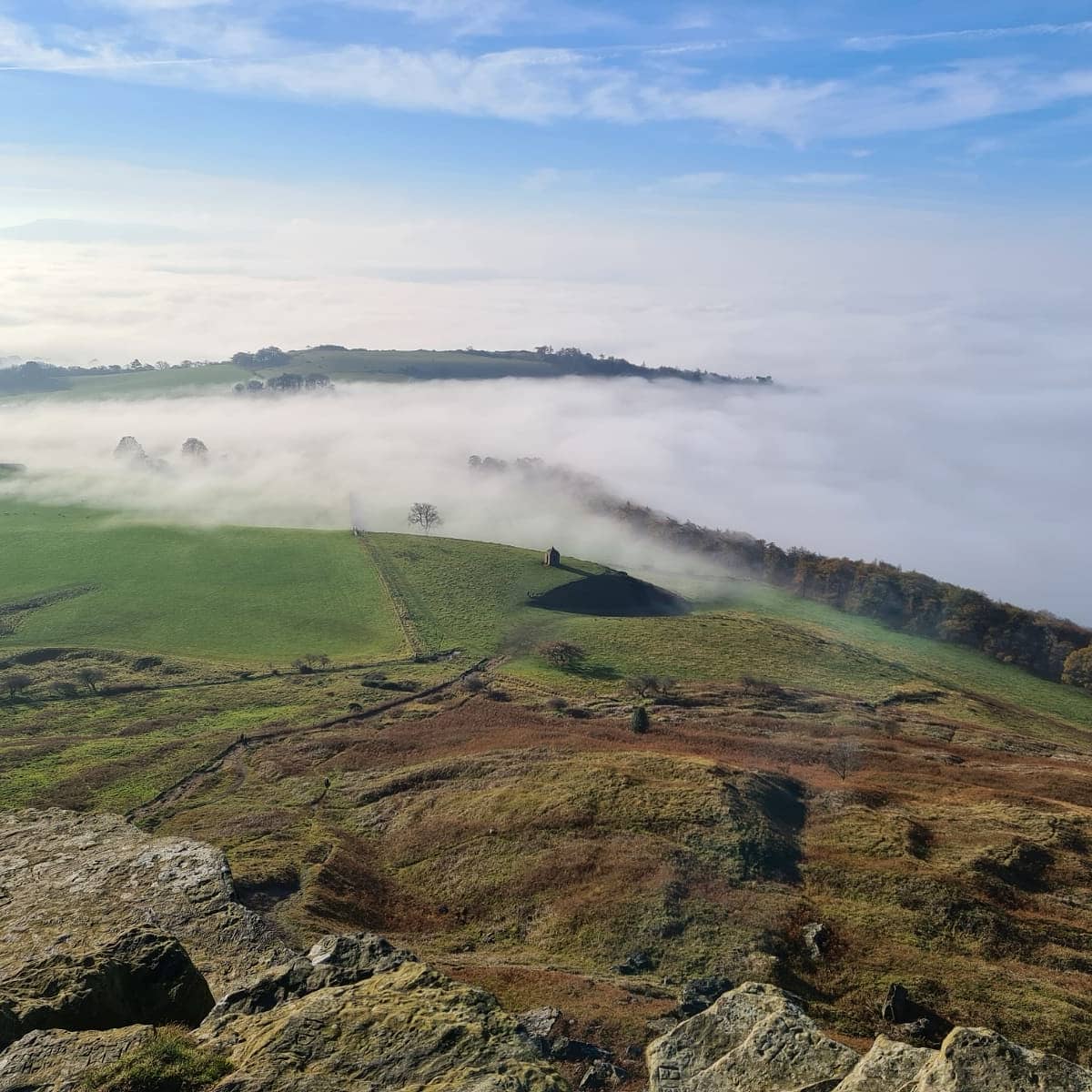 ClevelandMRT's tweet photo. Some of our team members maintaining their fitness above the fog today. As cheesy as it sounds, and yes I know it does but.... it's good reminder to us all to look above the clouds, lockdown won't be forever and we live in a beautiful part of the world #exerciselocally https://t.co/j0vbECyibI
