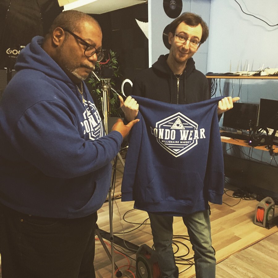 bigcondoradio's tweet photo. Our intern Andrew getting his @condowear hoodie https://t.co/Ylpn7irTdZ