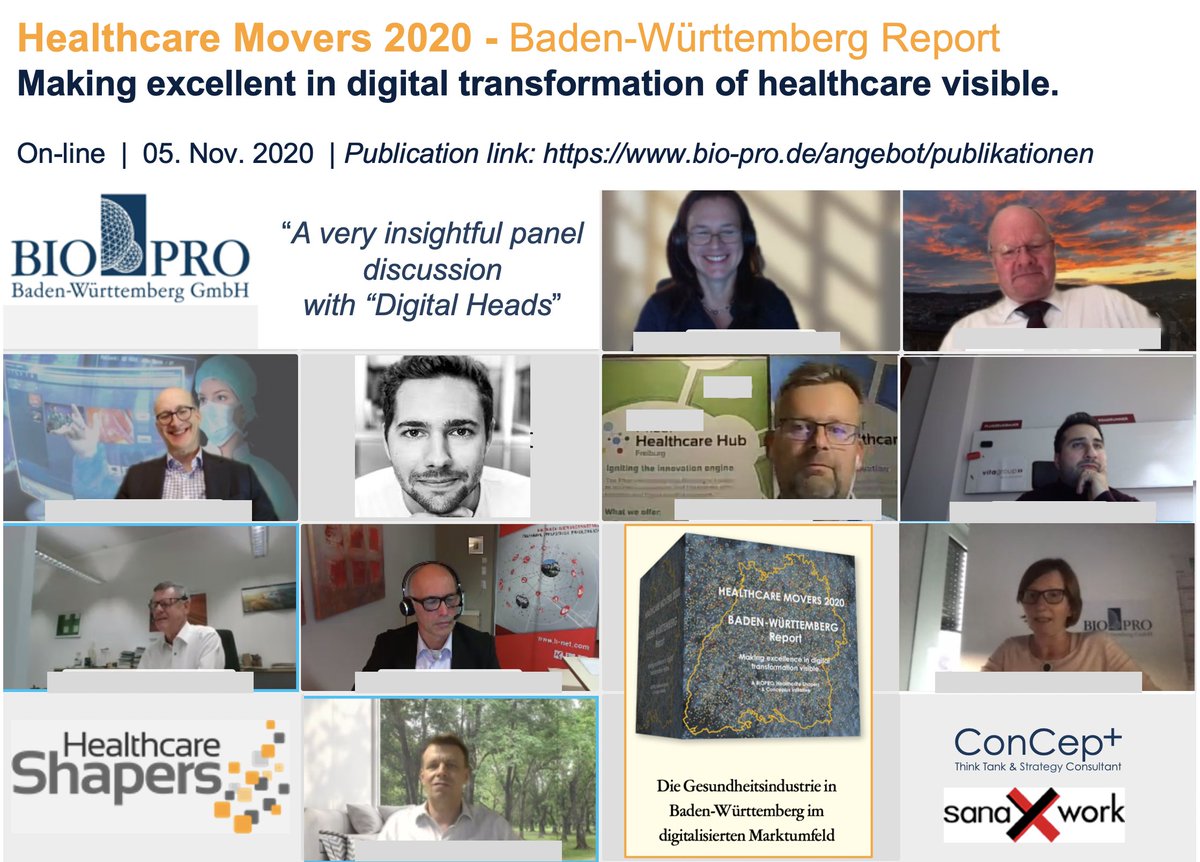 BeatHofrichter's tweet photo. Great panel discussion with @DigitalLeaders on the finding of the #HealthcareMovers. If you want to be on further discussion, save the date: 08-12-2020 - HCM Germany 2020 by the @hc_shapers. https://t.co/qKc02MUAzw