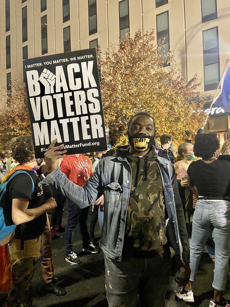 JoyToThePolls's tweet photo. All that #Philly asked was that their votes be counted, and today we have a result and a new president. The reality is that the press and politicians do not have the power to call the vote — that power rests with the will of the people. #CountEveryVote #EveryVoteCounts https://t.co/J6Ntn2oZff