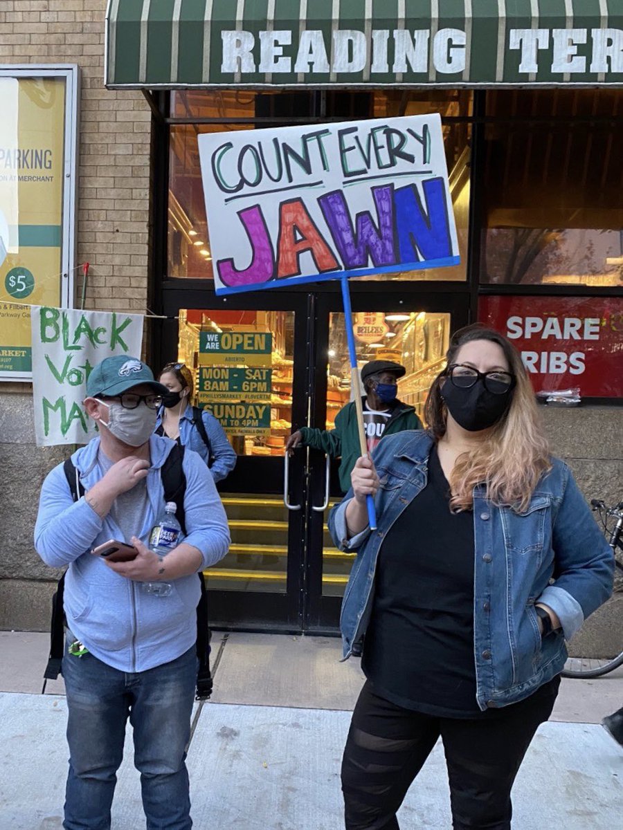 JoyToThePolls's tweet photo. All that #Philly asked was that their votes be counted, and today we have a result and a new president. The reality is that the press and politicians do not have the power to call the vote — that power rests with the will of the people. #CountEveryVote #EveryVoteCounts https://t.co/J6Ntn2oZff