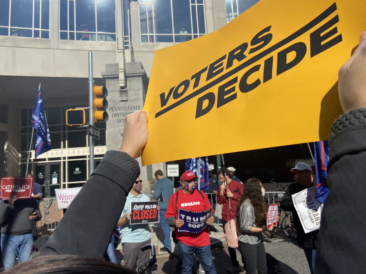 JoyToThePolls's tweet photo. All that #Philly asked was that their votes be counted, and today we have a result and a new president. The reality is that the press and politicians do not have the power to call the vote — that power rests with the will of the people. #CountEveryVote #EveryVoteCounts https://t.co/J6Ntn2oZff
