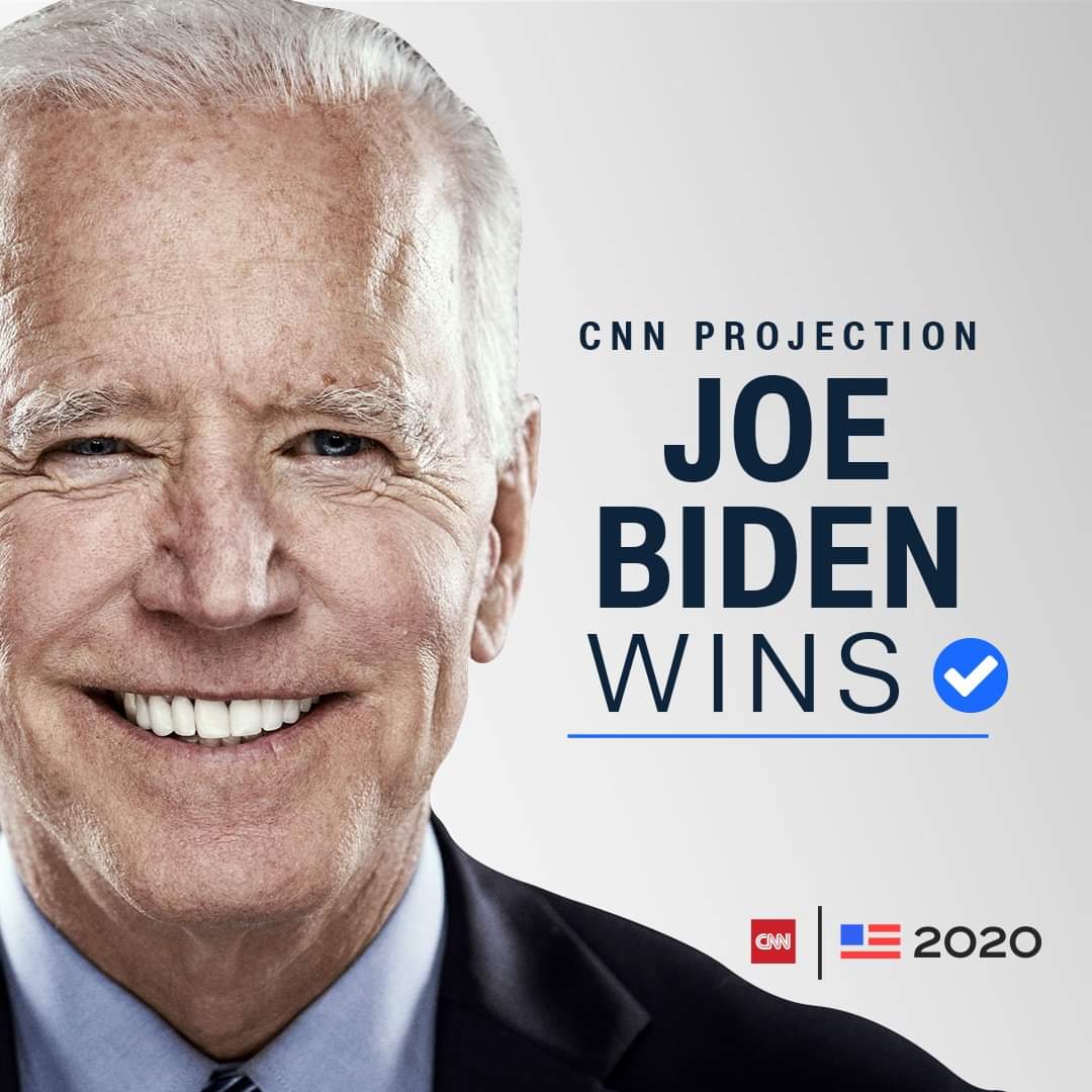 MrFrankBaraan's tweet photo. JOE BIDEN IS NOW GOING TO BE 46TH PRESIDENT OF AMERICA!🙏

Meanwhile, Trump still refuses to concede, &amp; continues to undermine American democracy by propagating bombastic conspiracy theories of election fraud w/ ZERO EVIDENCE.

BYE, DONALD!

WELCOME, MR. PRESIDENT-ELECT BIDEN!🤩 https://t.co/SzHGfiGu8o