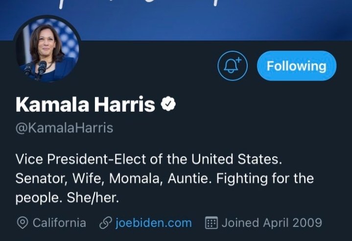 KamalaNation's tweet photo. Twitter bio updated!
@KamalaHarris #MVPHarris https://t.co/WlSOhuLYH7