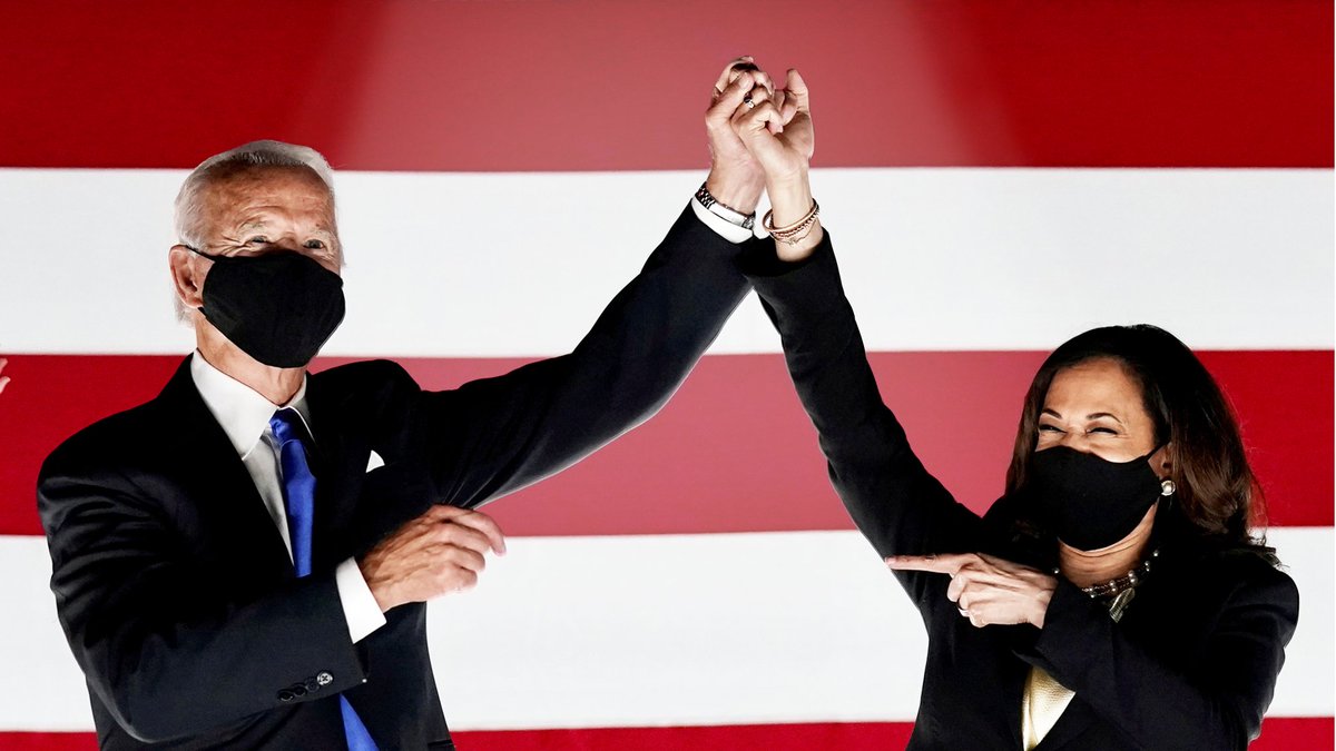 🇺🇸🗳️👏 Our warmest congratulations to <a href="/JoeBiden/">Joe Biden</a> and <a href="/KamalaHarris/">Kamala Harris</a> on their election as President and Vice-President of the United States

Now it's time for America to retake its place as a responsible team player on the global stage

Read our response 👉socsde.ms/Z3o