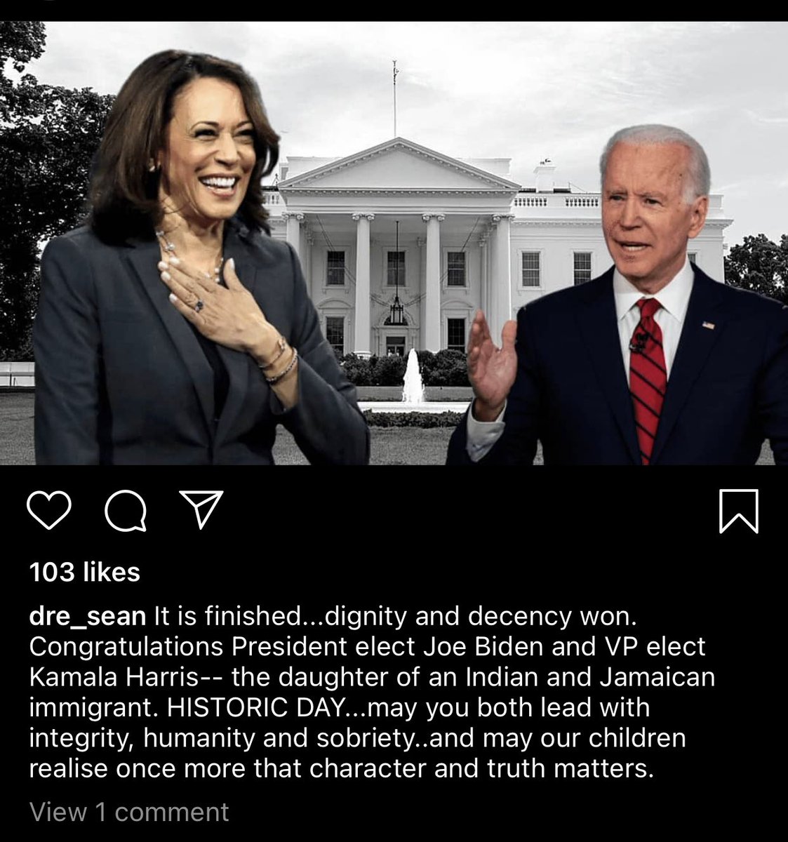 AmandaMethod's tweet photo. Congratulations 🍾 💙💙🇺🇸 #BidenHarris2020 https://t.co/s3wjWxujpY