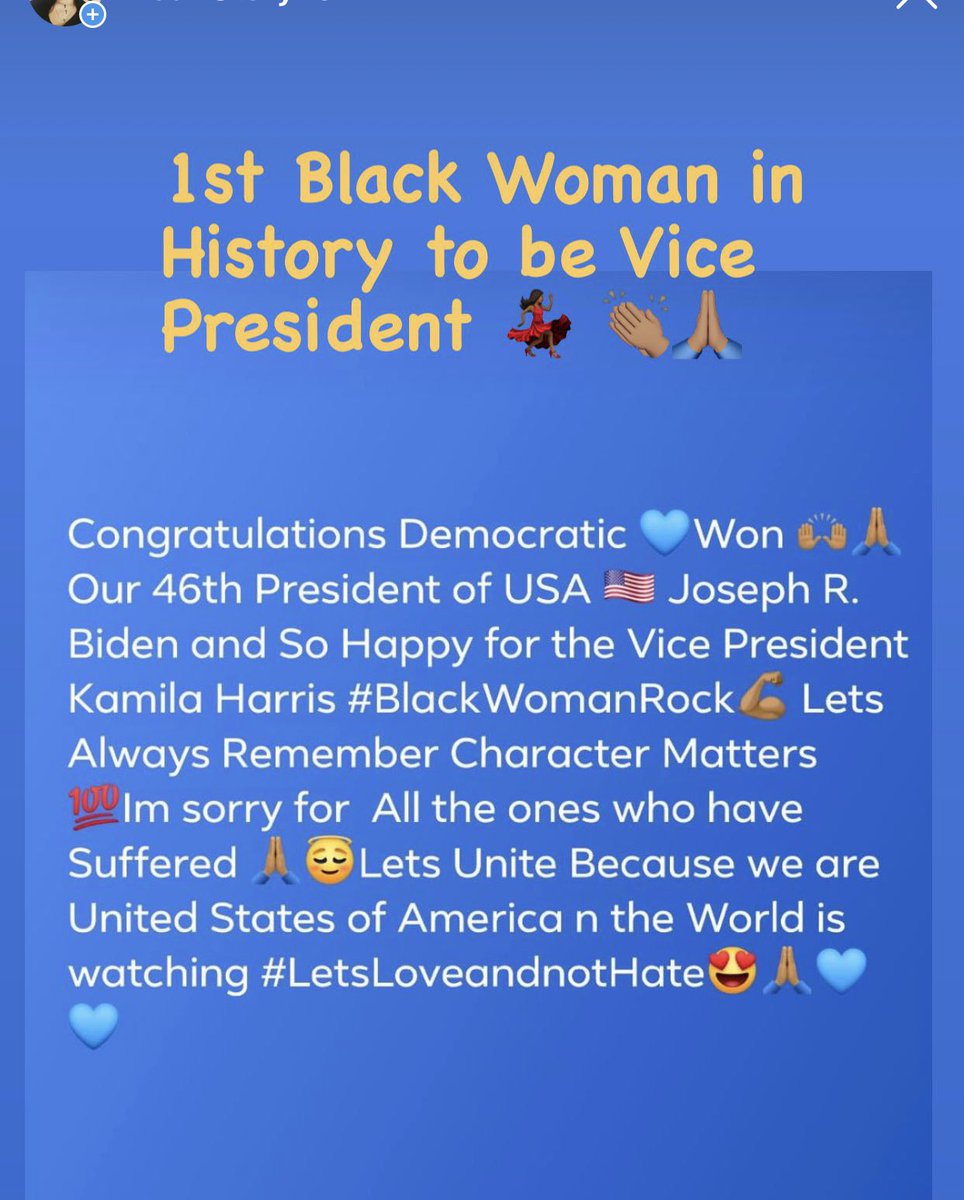 AmandaMethod's tweet photo. Congratulations 🍾 💙💙🇺🇸 #BidenHarris2020 https://t.co/s3wjWxujpY