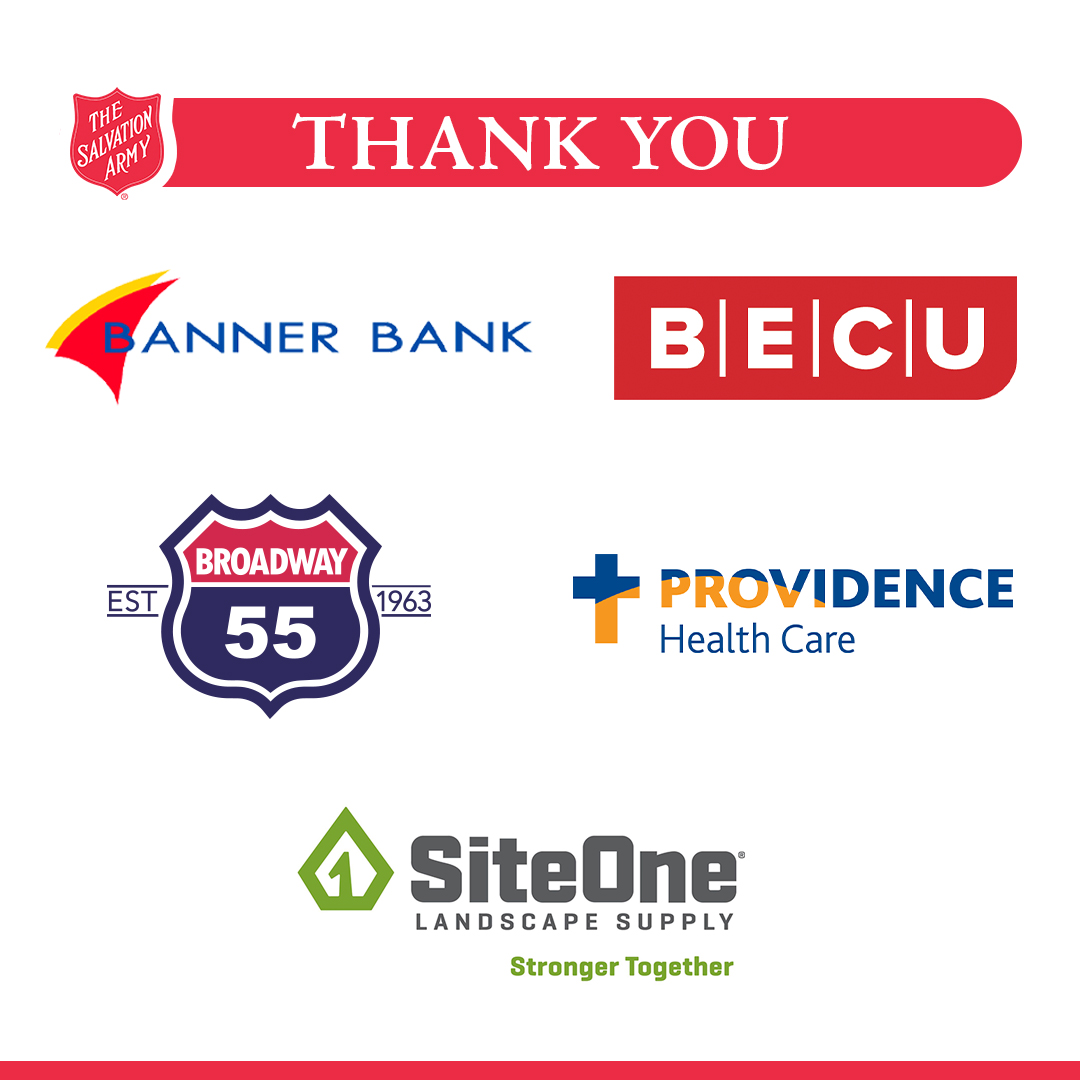 TSASpokane's tweet image. Thank you to @Banner_Bank @BECU , Providence Health Care, The Broadway Group and SiteOne (tag social) for sponsoring Celebrate the Season Virtual Event and donating $5,000 EACH! We at The Salvation Army Spokane thank you for your support.