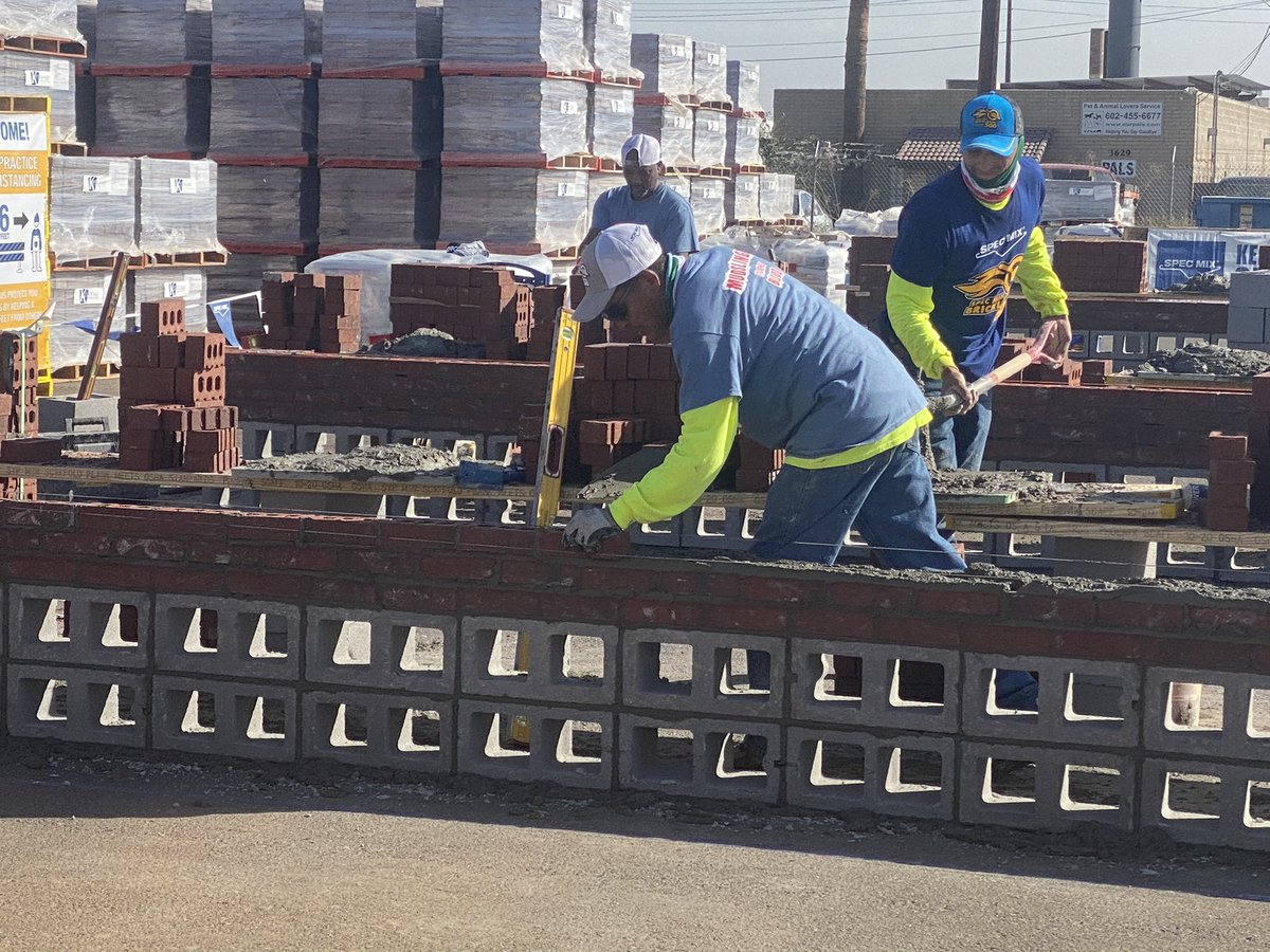 MelonieLeslie's tweet photo. Aaron Clark representing G &amp; G Masonry LLC at the @SPECMIX Bricklayer AZ regional today! #masonrystrong #smbl500 #masonry https://t.co/TpXzZXMMeo