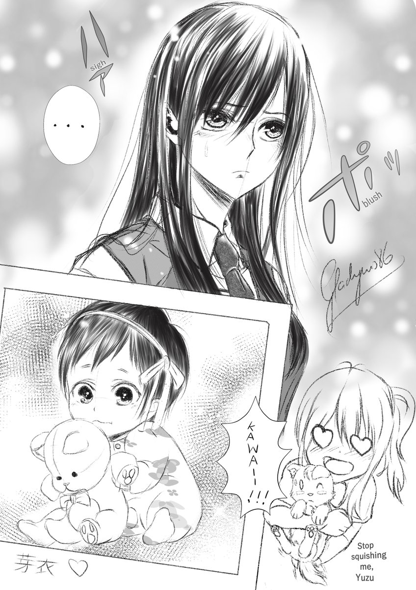 Gladyus86 アリ Just A Little Sketch Some Cuteness I Got The Idea Randomly While Focusing On Another Picture I Get Easily Distracted Citrus Citrusplus 芽衣 T Co Nophfufa4r