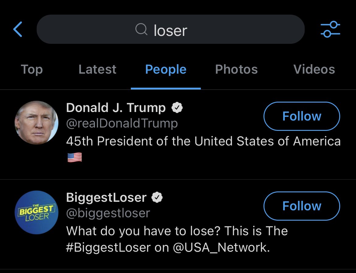 drjoshuawolrich's tweet image. Solid sense of humour @twitter. Search ‘loser’ and go to the ‘people’ tab. This isn’t a drill.