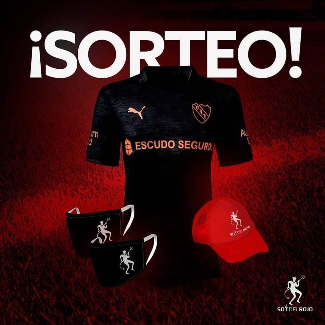 SoyDelRojo.com 👹 (@soydelrojocom) on Twitter photo 📢 SORTEO IMPERDIBLE ⚠️
Ganate la nueva camiseta de #Independiente #PaladarNegro 👹 + dos tapabocas y gorra de SoydelRojo.com 🇦🇹
Condiciones:
1️⃣ Seguí a <a href="/SoydelRojoCom/">SoyDelRojo.com 👹</a>
2️⃣ Dale RT a la publicación
3⃣ Mencioná a 2 amigos/as
#Sorteo 8/11 📢 SORTEO IMPERDIBLE ⚠️
Ganate la nueva camiseta de #Independiente #PaladarNegro 👹 + dos tapabocas y gorra de SoydelRojo.com 🇦🇹
Condiciones:
1️⃣ Seguí a <a href="/SoydelRojoCom/">SoyDelRojo.com 👹</a>
2️⃣ Dale RT a la publicación
3⃣ Mencioná a 2 amigos/as
#Sorteo 8/11