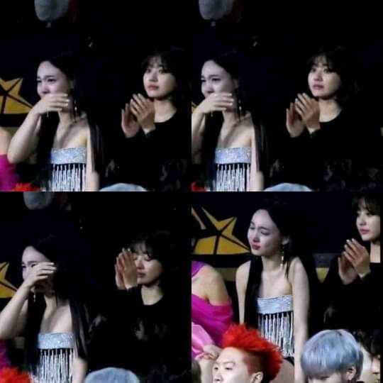 The members became emotional specially Nayeon and Jihyo when BTS talked about disbandment. We know they are probably thinking of their own disbandment too.