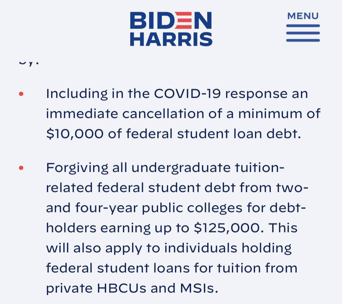 noyazak's tweet photo. @JoeBiden @KamalaHarris don’t forget student loan forgiveness you promised! https://t.co/MHjgFxam4H