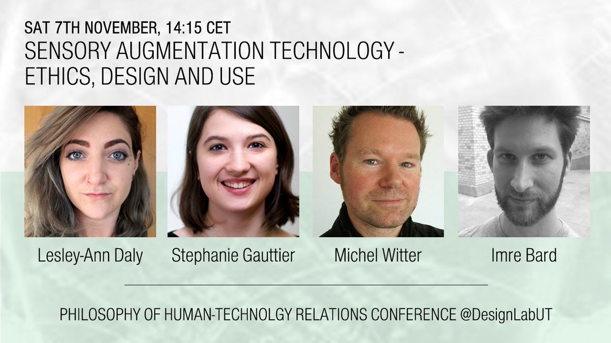 LesleyAnn_Daly's tweet photo. Thank you @gauttiersteph @mwitter @ibard for being part of the panel at #phtr2020, some really interesting ideas and discussion around sensory enhancement were had. And thank you to everyone who attended 🤗 #sensoryaugmentation #humanenhancement #ethics #design #philosophy https://t.co/CR3olP73a3