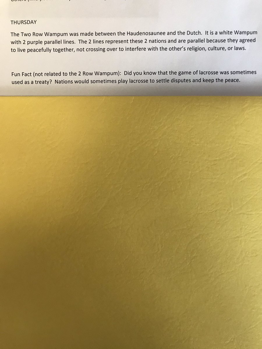 LPSStormWatch's tweet photo. Here is our Thursday Treaty learning from 2/3 R. Did you know about a Two Row Wampum? Did you know the game of lacrosse was used as a treaty? #greatweek #importantlearning #TreatyRecognitionWeek https://t.co/wGsFO2vnsW