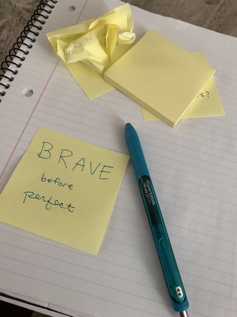 bjackermann's tweet photo. Spending this beautiful Saturday with colleagues from across the US for the #futurereadylibs summit. A wonderful reminder - BRAVE before perfect. 💙 https://t.co/Tca5pA9abi