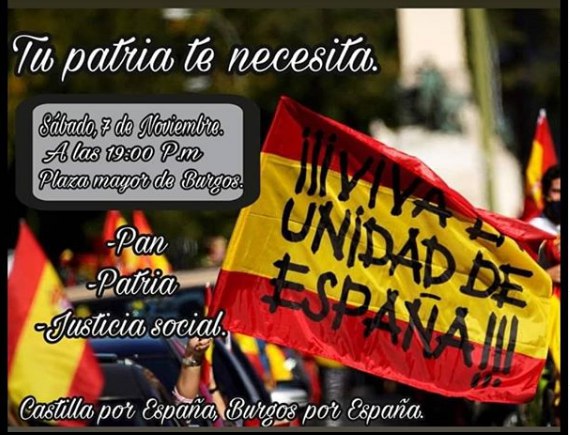 El_Cosaco_'s tweet photo. El contexto: una convocatoria de fascistas. Fascistas, sí, porque utilizan la bandera que se elaboró a partir de este emblema que portaron los fundadores de Falange y sus consignas. https://t.co/kiipxJzbp2