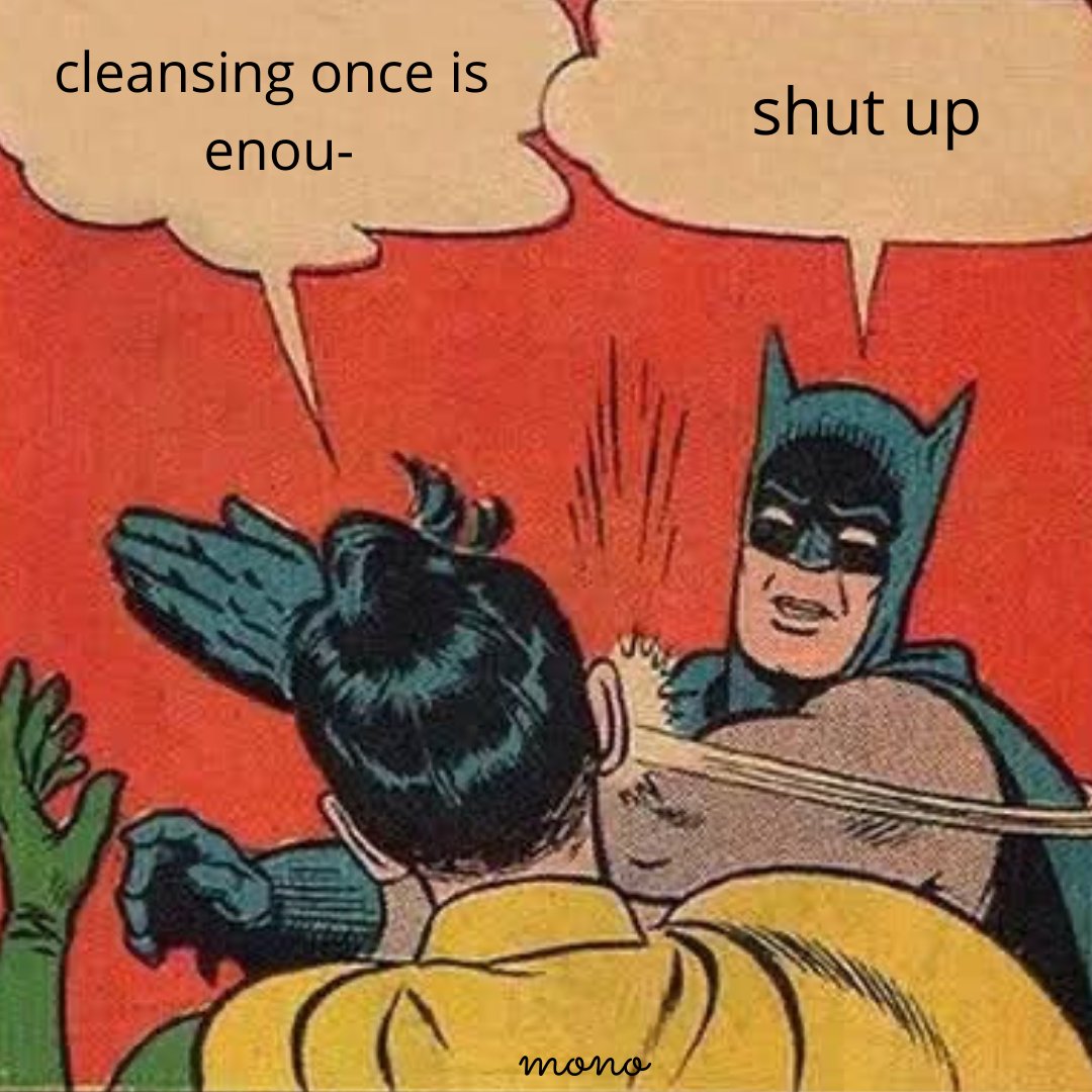 ForyouMono's tweet photo. Take it from us: double cleansing is a skin savior✨

#doublecleansing #skincare #skincarememes #skincarememe #memes  #morocco #maroc #doublenettoyage #skincaretips #cleanser #soinvisage #mono https://t.co/E07qNNJBI2