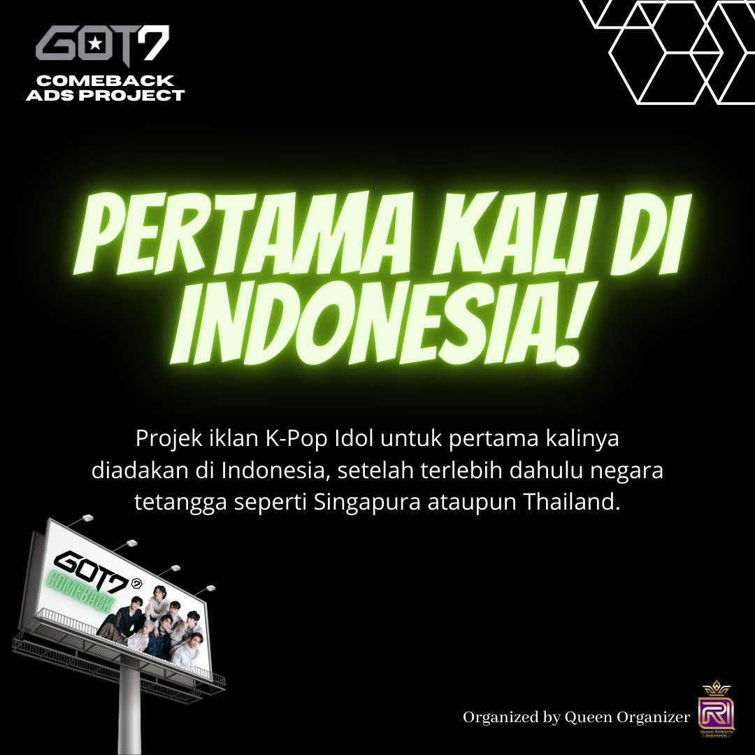 Rebecca_VaniaN's tweet photo. PERDANA DI INDONESIA!
Letโs give proper promotion for GOT7
IGOT7 with GOT7 always.
Info lebih lanjut link >> https://t.co/CshebZazkB
#GOT7COMEBACKADSPROJECT #GOT7COMEBACK #IGOT7INDONESIA #IGOT7INDONESIAPROJECT #GOT7INDONESIAFANBASE #GOT7INDONESIA #GOT7INDO #ahgase https://t.co/UUg924dN3i