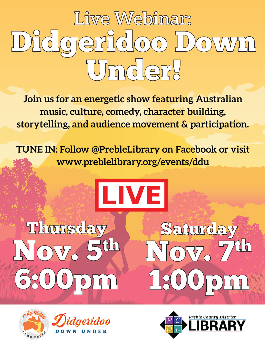 Did you miss the last showing of Didgeridoo Down Under? Not to fear - the next showing starts in LESS THAN 10 MINUTES! 😲 🦘

📹 Click this URL for the livestream: bit.ly/ddu1107 

#DidgeridooDownUnder #downunder #australia #australianculture #worldmusic #storytelling