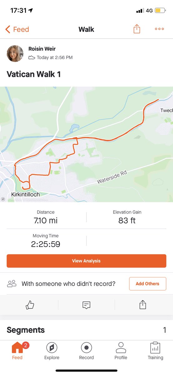 Miss_Weir22's tweet photo. 11km completed today as part of the #virtualvaticanwalk ✌🏻🦮in aid of Glasgow’s Spirit of Christmas @SoePastoral
 
If you are able to donate towards ensuring that all children wake up to a present this Christmas I will link the just giving page below❤️🎄

https://t.co/Q2olQ4tdjT https://t.co/paT2sT3fK5