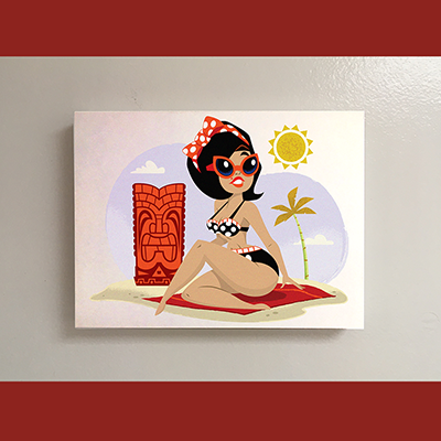 tikioasis's tweet photo. Tiki Oasis 2020 Artshow - ART NOW ON SALE! "Tiki Time” by Ryan Hungerford. Acrylic on Wood Panel 12″x9″- $200. SUPPORT TIKI ARTISTS! https://t.co/U9OUPZyyv7 #aztikioasis #tikiart #tikio #virtual_tikioasis https://t.co/QPxv8PMkj2