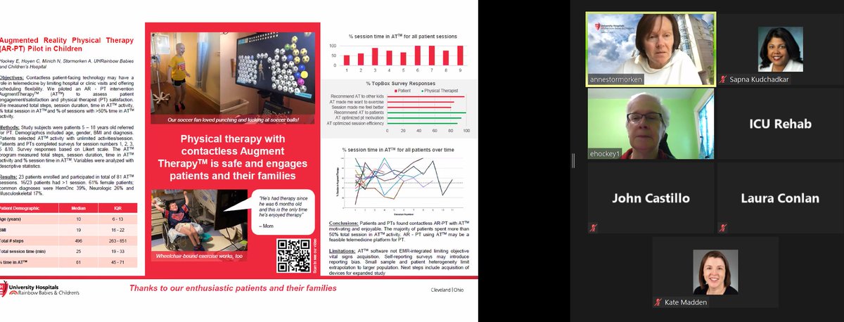 SapnaKmd's tweet photo. We may have a new president but @ehockeypt &amp; @agstormorken are here teaching us about the cool use of @augment_therapy in #PedsICU #acutePT - so many #RehabLegends in the pediatric space. Awesome work! #icurehab https://t.co/68Xi9WkQvJ