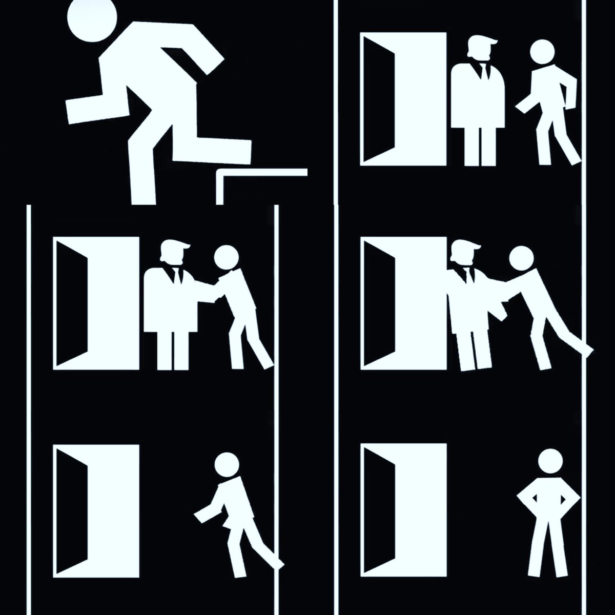 PisTrujillo's tweet photo. Sacando a Trump por la puerta de atrás #BACKDOOR #HumorBackdoor https://t.co/Tzvvi0Z4Bq