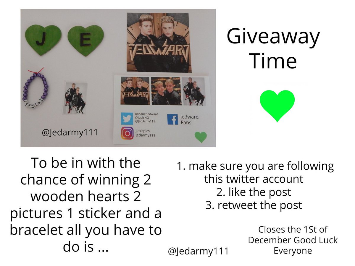 JedArmy111's tweet photo. Giveaway time 😀
For a chance to be entered please make sure you follow this Twitter account make sure to like and re tweet for your entry to count
Good luck everyone 😀 https://t.co/VHrIrTTslg