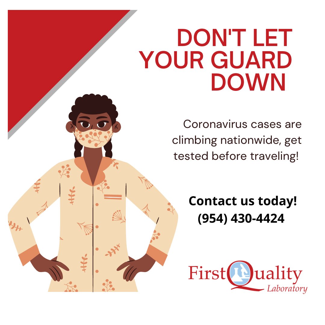 firstqualitylab's tweet photo. Schedule your test visiting the link below:
https://t.co/YaQrk6W4T4

#covid19 #coronavirus #covidtesting #travel #covidpcr #antibodytesting #firstqualitylab https://t.co/9wpEsHF46r