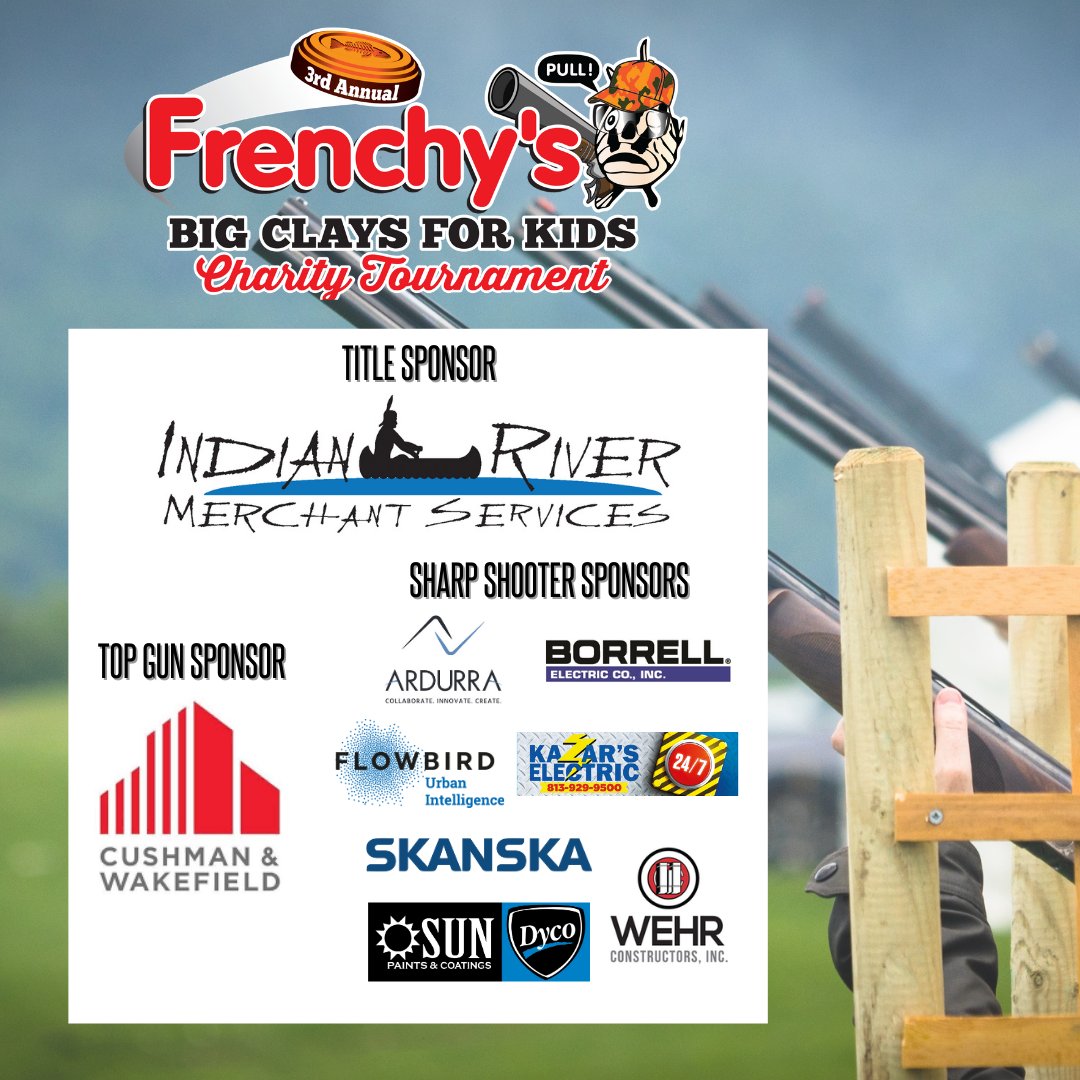 Special thanks to all of our sponsors for the 3rd Annual Frenchy's #BigsClays2020 Tournament with <a href="/frenchysonline/">Frenchy's</a> 👏👏 #EmpowerPotential 

🗓 Sat 11/14 at 2:30p
📍 Tampa Bay Sporting Clays &amp; Archery
⏩ bbbstampabay.org/clays2020
🎉 Raffles // Silent Auction // Awards // Dinner