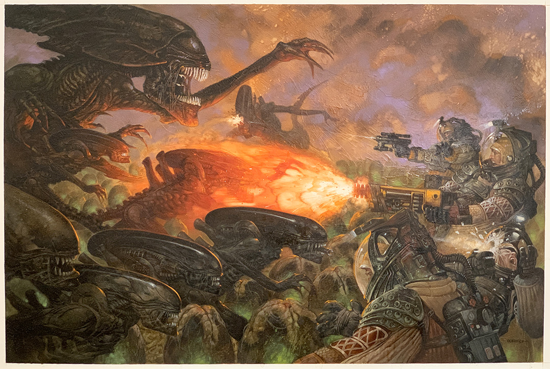 GalacticGallery's tweet photo. We are happy to add another original Dave Dorman Alien painting to our collection. This one was a highlight in the recent released Titan book "Alien: 40 years 40 artists". So good.... Thanks Dave.
#davedorman #alien #aliens #alien40 #popculturegallery #titanbooks https://t.co/Il8y7NnzOS