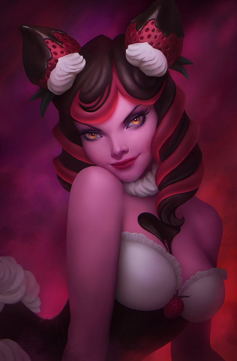 dominaART's tweet photo. A quick Sugar Rush Evelynn portrait I painted some time ago. #evelynn #leagueoflegens #fanart #league #lol https://t.co/GC45fzGwmC