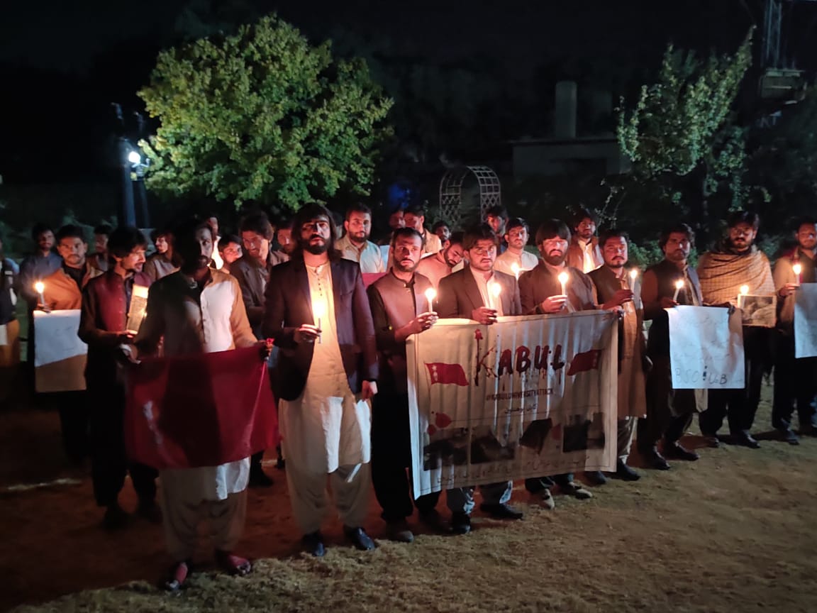 badini_shah's tweet photo. #BSO Quetta Zone organized a candle walk in Agriculture College Quetta in Memory of #Kabul University Shuda

@sakhtarmengal @chairmanBSO @BSO__Official @EhsanMir_ @Gulalai_Ismail @mjdawar @S_ismail777 @Mahdembaloch1 @adilshahzeb @Siraj1Siraj @Senator_Baloch @nimra_pirkani https://t.co/zsPEIUTWI6