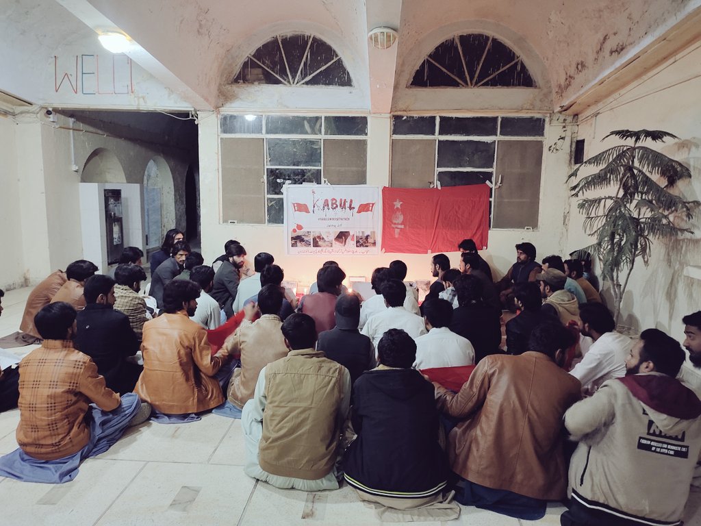 badini_shah's tweet photo. #BSO Quetta Zone organized a candle walk in Agriculture College Quetta in Memory of #Kabul University Shuda

@sakhtarmengal @chairmanBSO @BSO__Official @EhsanMir_ @Gulalai_Ismail @mjdawar @S_ismail777 @Mahdembaloch1 @adilshahzeb @Siraj1Siraj @Senator_Baloch @nimra_pirkani https://t.co/zsPEIUTWI6
