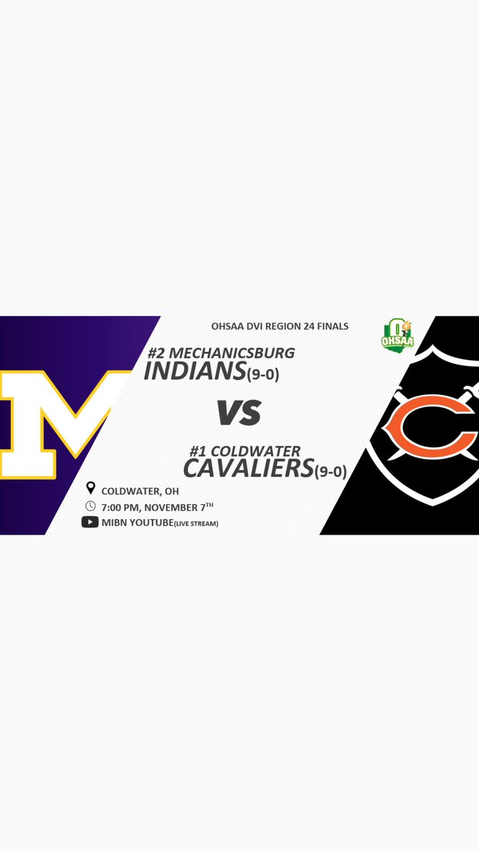 It goes down tonight at 7pm! You can watch live on the Mechanicsburg Indians Broadcasting Network (MIBN) YouTube Channel.

youtube.com/channel/UCL9Cu…