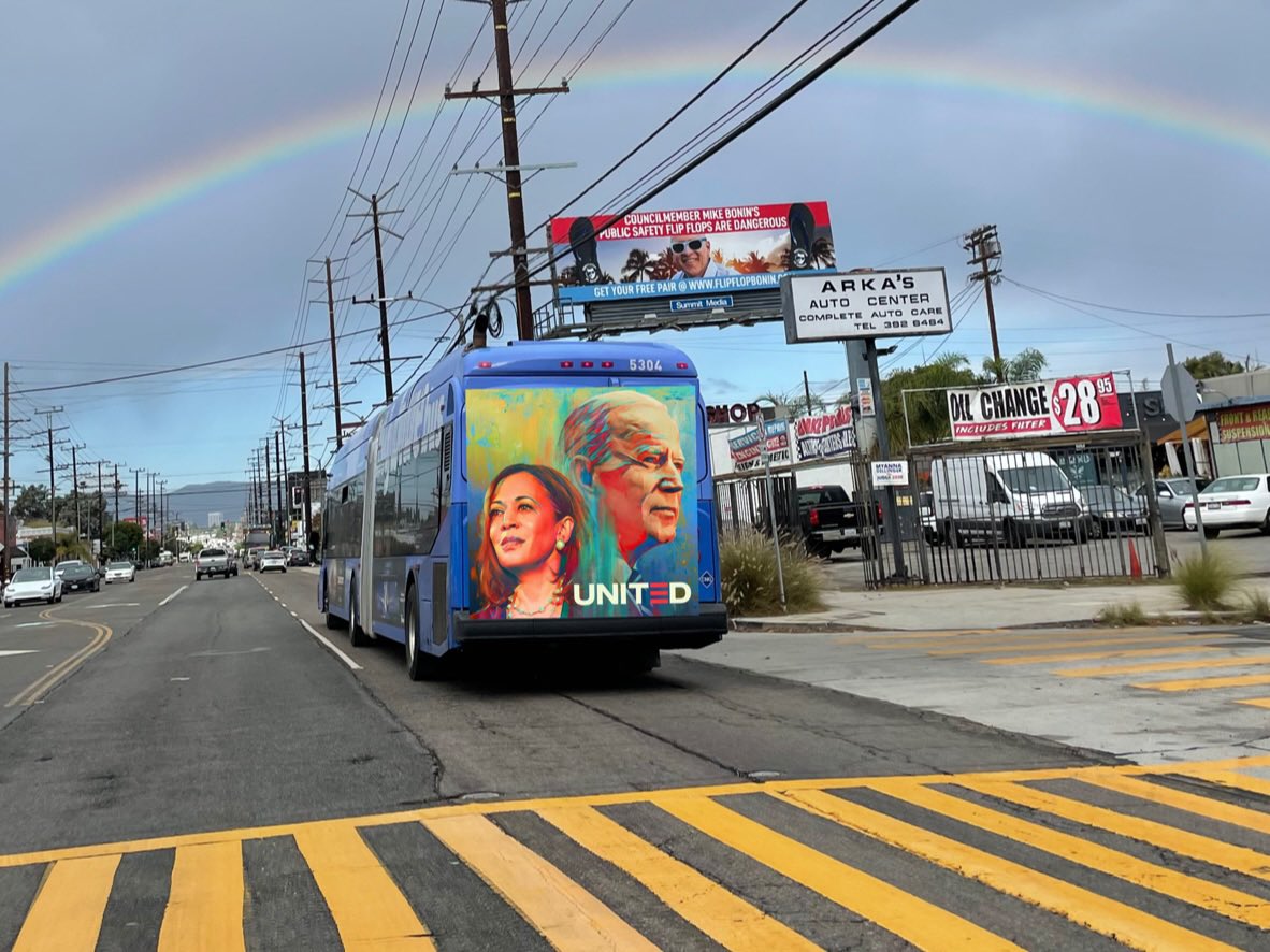 The universe sending a thumbs up on Biden victory - rainbow over Venice this morning!
