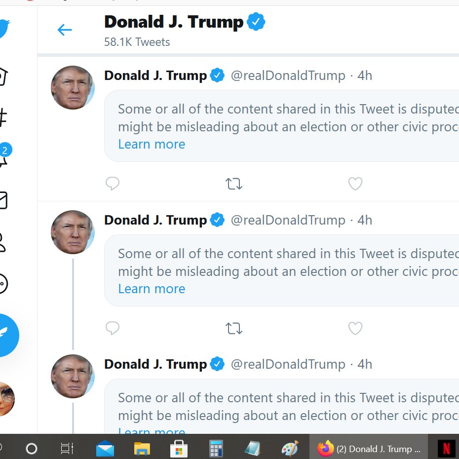 MistressArdent's tweet photo. @realDonaldTrump Pants on fire.  Even Twitter knows you're full of it.

You're fired. https://t.co/gIgwAJbNqX