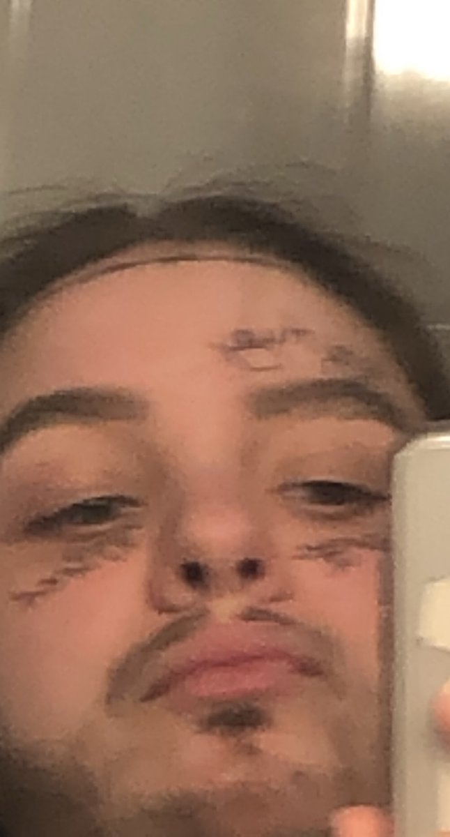 Emtheshortemo's tweet photo. I completely forgot to post these but.... I turned my sister into @PostMalone for Halloween... AND WE STAYED HOME!!! https://t.co/rJNfSSeU9h