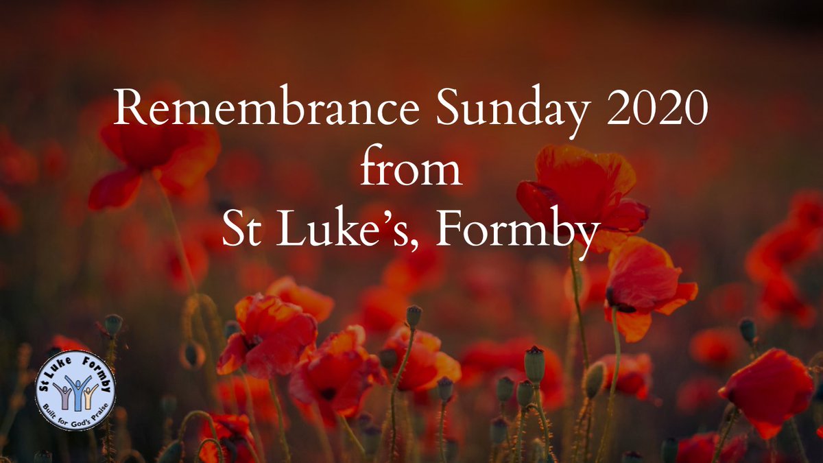 A short Service of Remembrance filmed at St Luke's will be available to watch tomorrow morning on Youtube at: youtu.be/O6_maadLD8o
The video will be available shortly before 11am.