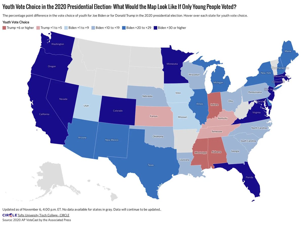 ZayraNDuran's tweet photo. THIS is how the youth voted. THIS is our future. AND THIS is how we begin to heal #bidenharis2020 https://t.co/0on9vJKuNy