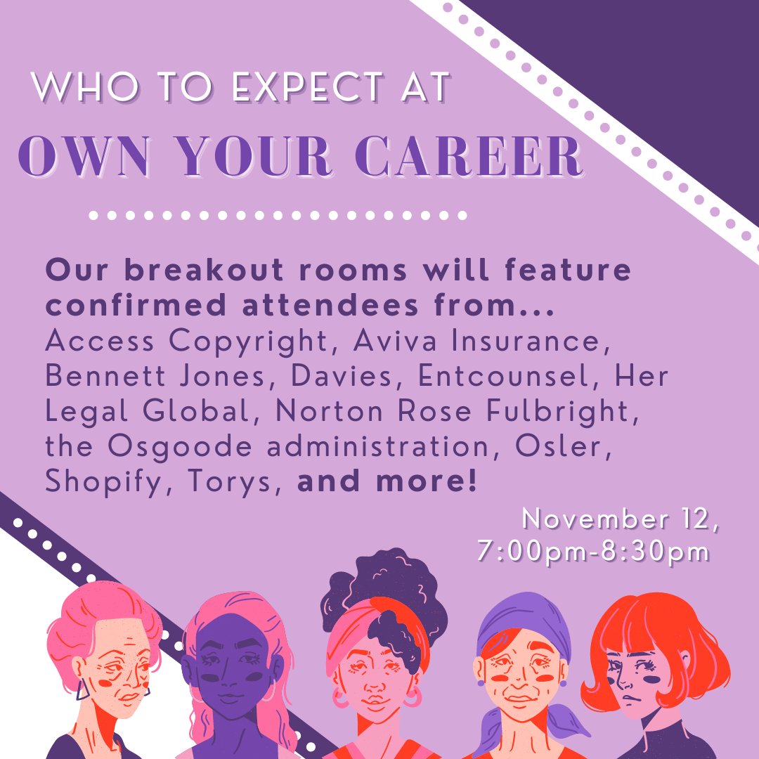 UPDATE: we've extended the deadline to sign up for our OWN Your Career event until Nov. 8! 

Sign up link here: docs.google.com/forms/d/1wjZNI…